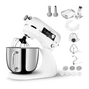 Salente DigiChef+, kuchynský robot, misa 6 litrov, celokovový, mäsomlynček, digitálny displej, biely Salente DigiChef+, kuchynský robot, misa 6 litrov, celokovový, mäsomlynček, digitálny displej, biely