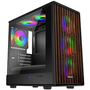 EVOLVEO Panthera, mATX/6x ARGB 120/drevo+sklo EVOLVEO Panthera, mATX/6x ARGB 120/drevo+sklo