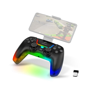 EVOLVEO Ptero2, bezdrôtový & drôtový gamepad pre PC, PS3/4/5, iOS, Android, Switch, čierny EVOLVEO Ptero2, bezdrôtový & drôtový gamepad pre PC, PS3/4/5, iOS, Android, Switch, čierny
