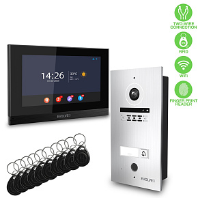 EVOLVEO DoorPhone ID-1, 2-drôtový videotelefón s RFID, odtlačkom prsta a podporou ONVIF kamier EVOLVEO DoorPhone ID-1, 2-drôtový videotelefón s RFID, odtlačkom prsta a podporou ONVIF kamier