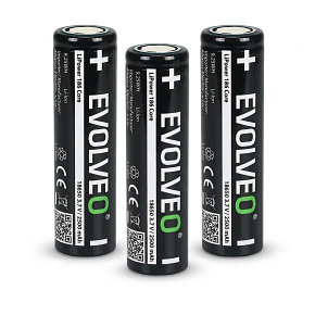EVOLVEO LiPower 186 Core 2500, Li-ion batéria 18650 (3.7 V / 2500 mAh), 3ks EVOLVEO LiPower 186 Core 2500, Li-ion batéria 18650 (3.7 V / 2500 mAh), 3ks
