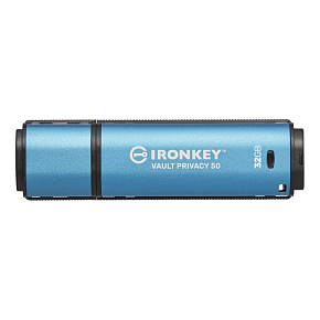 Kingston IronKey Vault Privacy 50/32GB/USB 3.2/USB-A/Modrá Kingston IronKey Vault Privacy 50/32GB/USB 3.2/USB-A/Modrá