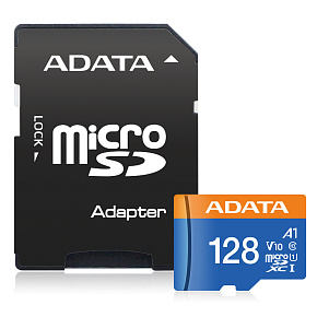 Adata/micro SDXC/128GB/UHS-I U1 / Class 10/+ Adaptér Adata/micro SDXC/128GB/UHS-I U1 / Class 10/+ Adaptér