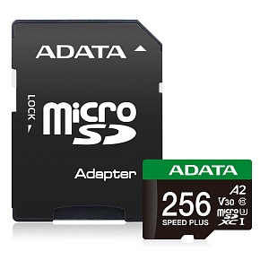 Adata Speed Plus/Micro SDXC/256GB/UHS-I U3 / Class 10/+ Adaptér Adata Speed Plus/Micro SDXC/256GB/UHS-I U3 / Class 10/+ Adaptér