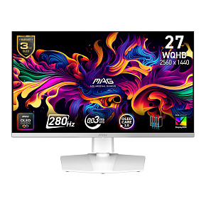 MSI MAG/272QPW X28/26,5"/QD-OLED/QHD/280Hz/0,03ms/Biela/3R MSI MAG/272QPW X28/26,5"/QD-OLED/QHD/280Hz/0,03ms/Biela/3R