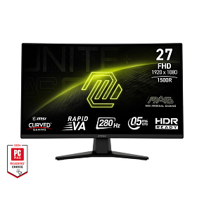 MSI MAG/274CXF/27"/VA/FHD/280Hz/0,5ms/Čierna/3R MSI MAG/274CXF/27"/VA/FHD/280Hz/0,5ms/Čierna/3R