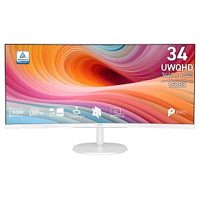 MSI Pro/MP341CQW E12/34"/VA/UWQHD/120Hz/1ms/Biela/3R MSI Pro/MP341CQW E12/34"/VA/UWQHD/120Hz/1ms/Biela/3R