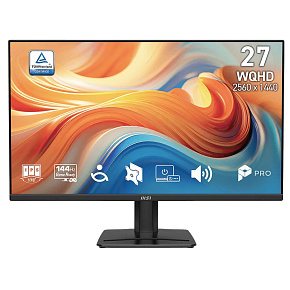 MSI Pro/MP275Q E14/27"/IPS/QHD/144Hz/1ms/Čierna/3R MSI Pro/MP275Q E14/27"/IPS/QHD/144Hz/1ms/Čierna/3R