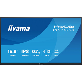 iiyama ProLite/P1671HSC-B1/15,6"/IPS/FHD/60Hz/3ms/Čierna/3R iiyama ProLite/P1671HSC-B1/15,6"/IPS/FHD/60Hz/3ms/Čierna/3R
