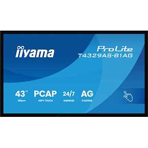 43" iiyama T4329AS-B1AG: VA, 4K UHD, Android, 24/7 43" iiyama T4329AS-B1AG: VA, 4K UHD, Android, 24/7