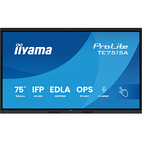 75" iiyama TE7515A-B2AG: IPS, 4K, EDLÁ, NFC 75" iiyama TE7515A-B2AG: IPS, 4K, EDLÁ, NFC