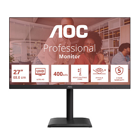 AOC/U27E4CV/27"/IPS/4K UHD/60Hz/4ms/Čierna/5R AOC/U27E4CV/27"/IPS/4K UHD/60Hz/4ms/Čierna/5R