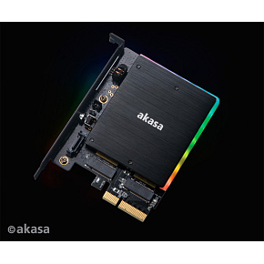 AKASA adaptér M.2 do PCIex s chladičom RGB AKASA adaptér M.2 do PCIex s chladičom RGB