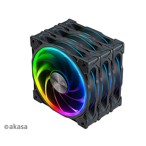 prídavný ventilátor Akasa SOHO AR LED 12 cm RGB 3 ks prídavný ventilátor Akasa SOHO AR LED 12 cm RGB 3 ks