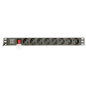 Gembird PDU 8 schucko, C14, 1U, 10 A, 3m Gembird PDU 8 schucko, C14, 1U, 10 A, 3m