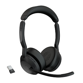 Jabra Evolve2 55/Stereo/ANC/USB/BT-USB/Bezdrôt/Čierna Jabra Evolve2 55/Stereo/ANC/USB/BT-USB/Bezdrôt/Čierna