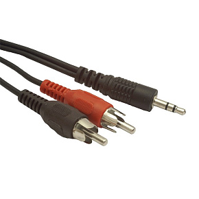 GEMBIRD kábel minijack 3.5mm - 2x RCA M/M 2,5m GEMBIRD kábel minijack 3.5mm - 2x RCA M/M 2,5m