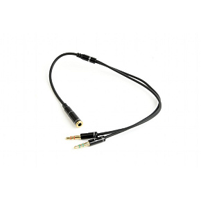 GEMBIRD 3.5 mm stereo jack 4-pin, redukcia, 20 cm, 2xF/M GEMBIRD 3.5 mm stereo jack 4-pin, redukcia, 20 cm, 2xF/M