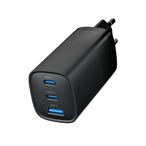 GEMBIRD PD nabíjačka 1xUSB-A 2xUSB-C 67W čierna GEMBIRD PD nabíjačka 1xUSB-A 2xUSB-C 67W čierna