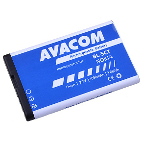 Batéria AVACOM GSNO-BL5CT-S1050A do mobilu Nokia 6303, 6730, C5, Li-Ion 3,7 V 1050mAh Batéria AVACOM GSNO-BL5CT-S1050A do mobilu Nokia 6303, 6730, C5, Li-Ion 3,7 V 1050mAh