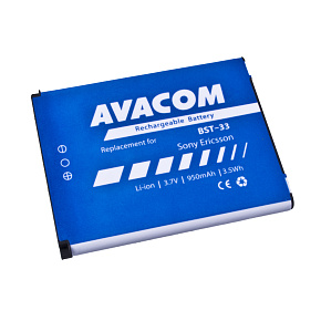 Batéria AVACOM GSSE-W900-S950A do mobilu Sony Ericsson K550i, K800, W900i Li-Ion 3,7 V 950mAh (náhrad Batéria AVACOM GSSE-W900-S950A do mobilu Sony Ericsson K550i, K800, W900i Li-Ion 3,7 V 950mAh (náhrad