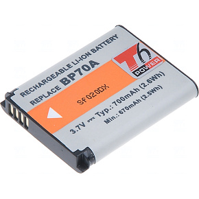 Batéria T6 Power Samsung BP-70A, BP70A, SLB-70A, 700mAh, 2,6Wh Batéria T6 Power Samsung BP-70A, BP70A, SLB-70A, 700mAh, 2,6Wh