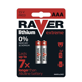 Lítiová batéria RAVER 2x AAA Lítiová batéria RAVER 2x AAA