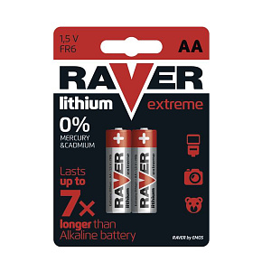Lítiová batéria RAVER 2x AA Lítiová batéria RAVER 2x AA