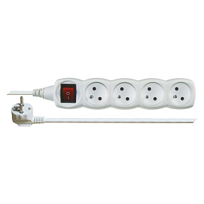 EMOS predlžovací kábel 4z5m s vypínačom 1,0mm PVC EMOS predlžovací kábel 4z5m s vypínačom 1,0mm PVC