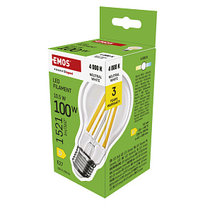 EMOS LED FLM A60 10,5 W (100 W) 1521lm E27 NW EMOS LED FLM A60 10,5 W (100 W) 1521lm E27 NW