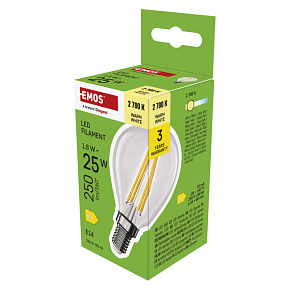 EMOS LED FLM MINI GL 1,8 W (25 W) 250lm E14 WW EMOS LED FLM MINI GL 1,8 W (25 W) 250lm E14 WW