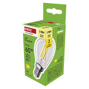 EMOS LED FLM MINI GL 5,9 W (60 W) 806lm E14 WW EMOS LED FLM MINI GL 5,9 W (60 W) 806lm E14 WW