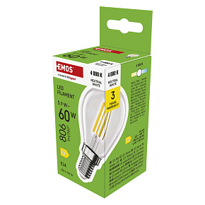 EMOS LED FLM MINI GL 5,9 W (60 W) 806lm E14 NW EMOS LED FLM MINI GL 5,9 W (60 W) 806lm E14 NW