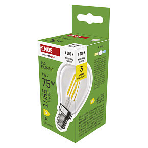 EMOS LED FLM MINI GL 7W (75W) 1055lm E14 NW EMOS LED FLM MINI GL 7W (75W) 1055lm E14 NW