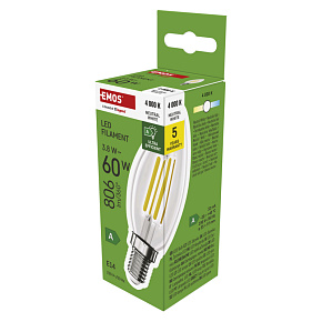 EMOS LED FLM CANDLE 3,8 W (60 W) 806lm E14 NW A CLASS EMOS LED FLM CANDLE 3,8 W (60 W) 806lm E14 NW A CLASS