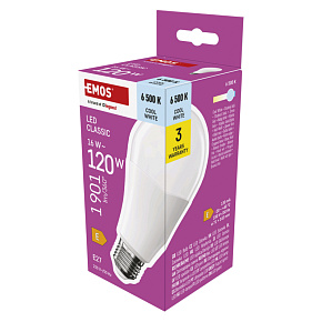 EMOS LED CLS A70 16W (120W) 1901lm E27 CW EMOS LED CLS A70 16W (120W) 1901lm E27 CW