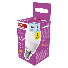 EMOS LED CLS MINI GLOBE 6,5 W (60 W) 806lm E14 CW EMOS LED CLS MINI GLOBE 6,5 W (60 W) 806lm E14 CW