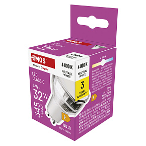 LED CLS MR16 3W (32W) 345lm GU10 NW LED CLS MR16 3W (32W) 345lm GU10 NW