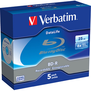 VERBATIM BD-R SL (6x, 25GB), NON-ID, 5ks/pack VERBATIM BD-R SL (6x, 25GB), NON-ID, 5ks/pack