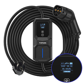 TOPDON PulseQ AC Portable - 3,7 kW/konektor IEC62196-2 Typ/LCD displej/IP65/5m TOPDON PulseQ AC Portable - 3,7 kW/konektor IEC62196-2 Typ/LCD displej/IP65/5m