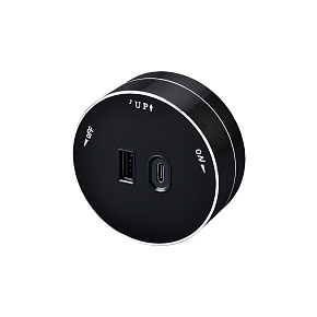 Zásuvkový modul Viking A60B, čierna/výstupy - 1xUSB-A, 1xUSB-C/výkon až 2500W/230V,16A,50Hz Zásuvkový modul Viking A60B, čierna/výstupy - 1xUSB-A, 1xUSB-C/výkon až 2500W/230V,16A,50Hz