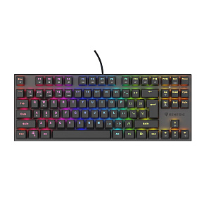 Genesis herná mechanická klávesnica THOR 303/TKL/RGB/Outemu Peach Silent/Drôtová USB/US layout/Čierna Genesis herná mechanická klávesnica THOR 303/TKL/RGB/Outemu Peach Silent/Drôtová USB/US layout/Čierna