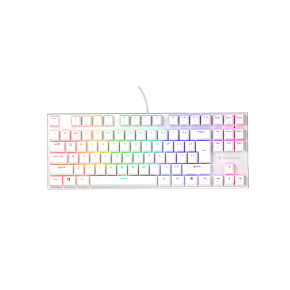 Genesis tichá herná klávesnica THOR 303/TKL/RGB/Outemu Peach Silent/Drôtová USB/US layout/Biela Genesis tichá herná klávesnica THOR 303/TKL/RGB/Outemu Peach Silent/Drôtová USB/US layout/Biela
