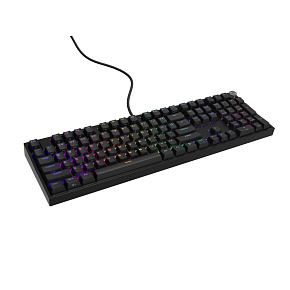 Herná mechanická klávesnica Genesis THOR 404/RGB/Outemu Peach Silent/Drôtové USB-A/US layout/Čierna Herná mechanická klávesnica Genesis THOR 404/RGB/Outemu Peach Silent/Drôtové USB-A/US layout/Čierna