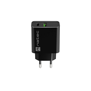 Univerzálna nabíjačka Natec RIBERA 20W 1X USB-A + 1X USB-C, čierna Univerzálna nabíjačka Natec RIBERA 20W 1X USB-A + 1X USB-C, čierna