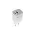 Univerzálna USB nabíjačka Natec RIBERA GaN 30W, 1X USB-A, 1X USB-C, Biela