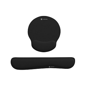 Ergonomický set podložiek pod zápästie Natec CHIPMUNK 2v1, čierna Ergonomický set podložiek pod zápästie Natec CHIPMUNK 2v1, čierna