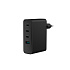 Univerzálna USB nabíjačka Natec GaN 100W, 3X USB-C, 1X USB-A, Čierna