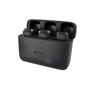 Mobilný bezdrôtový mikrofón Natec HOPPER LAVALIER USB-C, 2 KS Mobilný bezdrôtový mikrofón Natec HOPPER LAVALIER USB-C, 2 KS