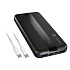 Power banka Natec TREVI SLIM Q V2 10000mAh, 2X USB-A 18W, 1X USB-C 20W, USB-C - USB0-C kábel, čierna